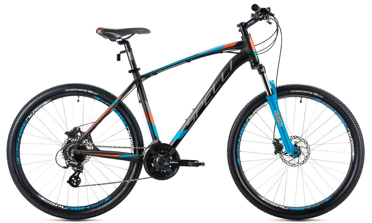 Фотографія Велосипед Spelli SX-4700 27,5" (2019) Чорно-синій